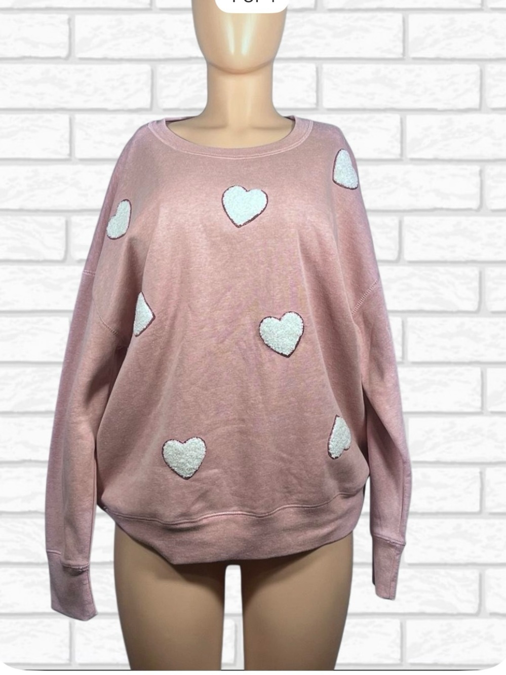 Women's Pink Heart Appliqué Varsity-Style Jacket